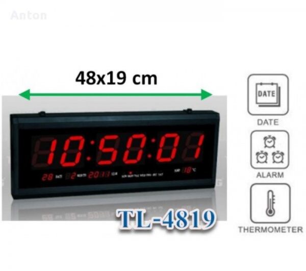 Голям LED електронен часовник ТL 4819 АКСЕСОАРИ Royalshop.bg 3