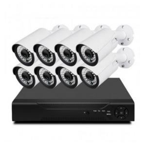 Комплект 8 камери за вътрешно/външно видеонаблюдение FULL HD AHD + DVR с интернет връзка ВИДЕО И ТВ Royalshop.bg